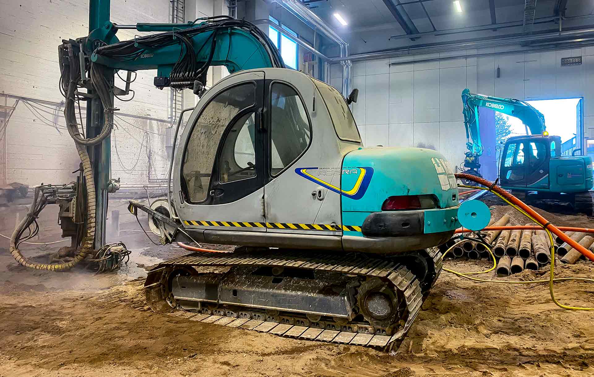 Kantolan Porapaalutus - paalutuskone ty&ouml;maalla